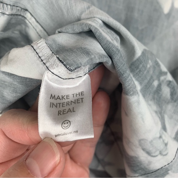 Print All Over Me size large photo Graphic Jumpsuit 90s unisex overalls - Picture 4 of 13